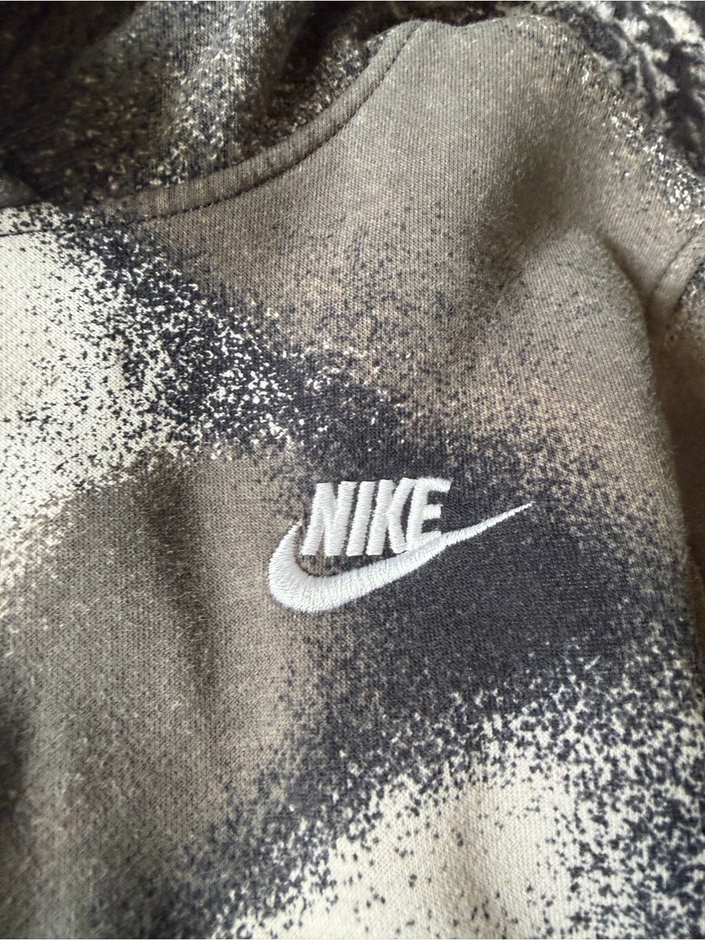 Nike Kids Black and Gray Speckle Hooded Jacket